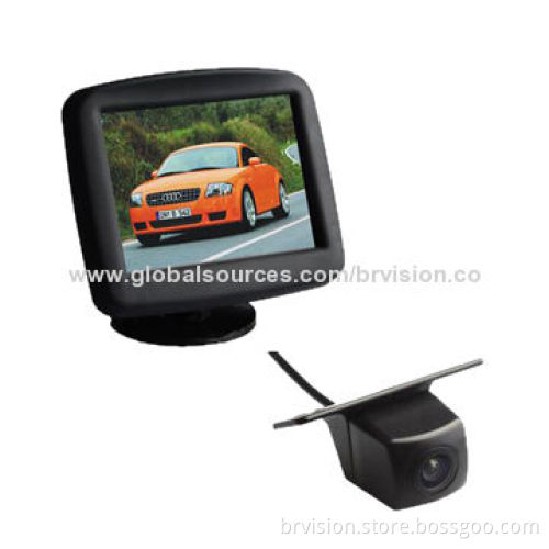 Car rear view system, 3.5-inch digital monitor with wide view angle waterproof camera